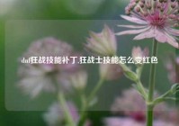 dnf狂战技能补丁,狂战士技能怎么变红色