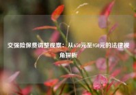 交强险保费调整观察：从650元至950元的法律视角探析