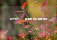 游戏花钱不：虚拟世界的消费哲学
