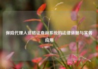 保险代理人资格证查询系统的法律依据与实务应用