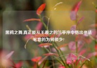 黑鸦之舞,真正能从王羲之的兰亭序中悟出书法笔意的为何很少?