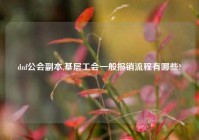 dnf公会副本,基层工会一般报销流程有哪些?