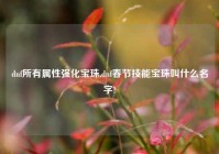 dnf所有属性强化宝珠,dnf春节技能宝珠叫什么名字?