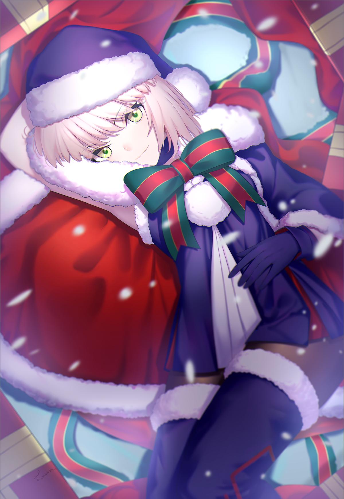 yande.re 376823 christmas dress fate_grand_order pantyhose saber saber_alter thighhighs.png