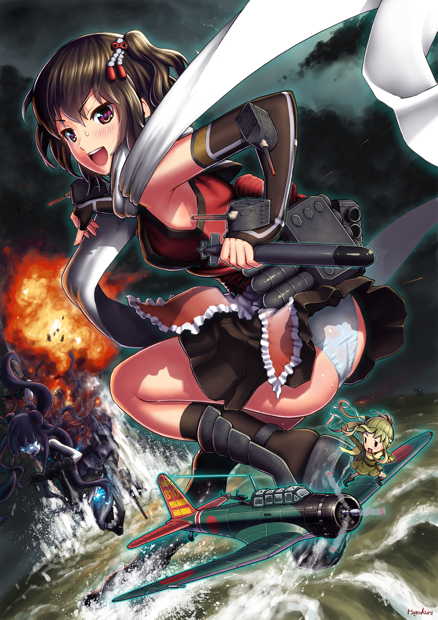 yande.re 378054 ass fairy_(kancolle) kantai_collection number10_(hagakure) pantsu sendai_(kancolle) thighhighs.jpg