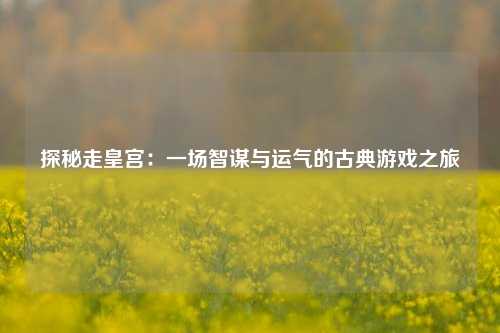 探秘走皇宫:一场智谋与运气的古典游戏之旅
