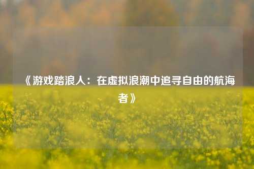  《游戏踏浪人：在虚拟浪潮中追寻自由的航海者》
